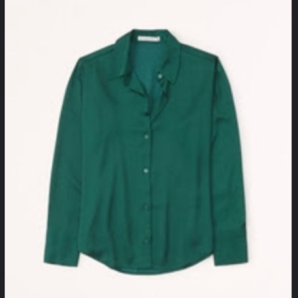 Abercrombie Satin Button Up Shirt